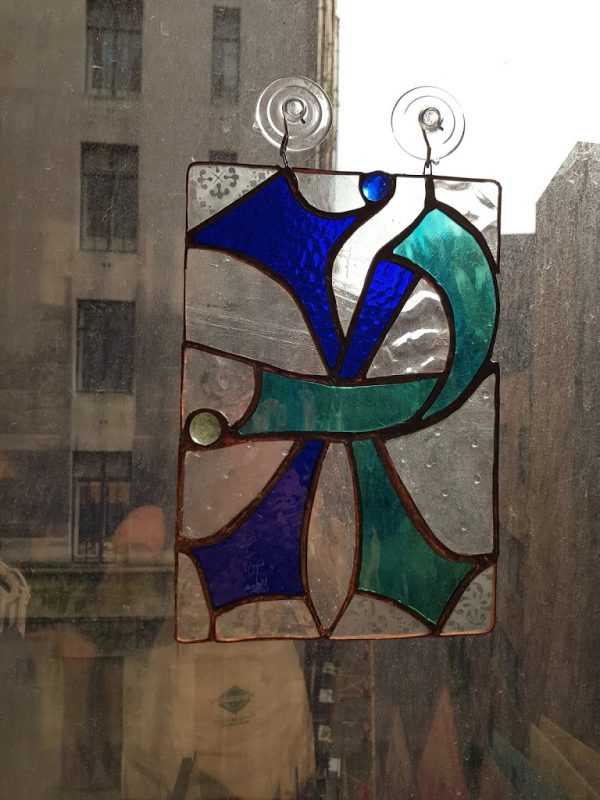 Chi-Rho Stained Glass Panel