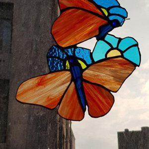 stained glass butterflies