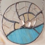 Quartz crystal stained glass mooncatcher