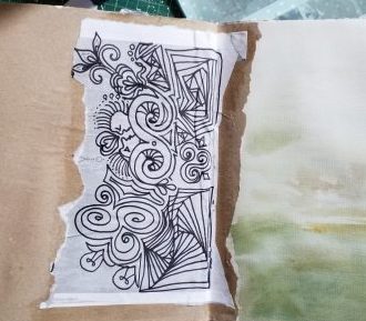 doodling on an envelope